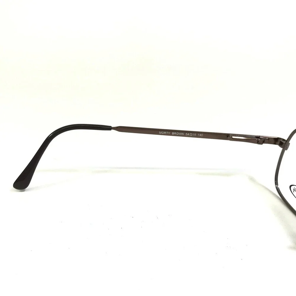Eight to Eighty Eyeglasses Frames MORTY BROWN Square Full Rim 54-18-140